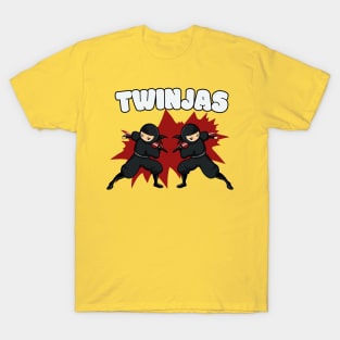 Twinjas Ninjas Twins Siblings T-Shirt